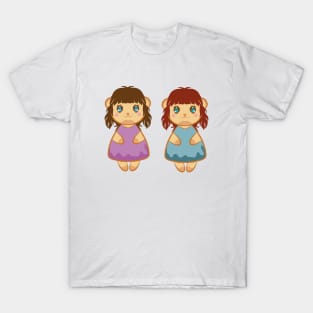 Cute twins characters T-Shirt